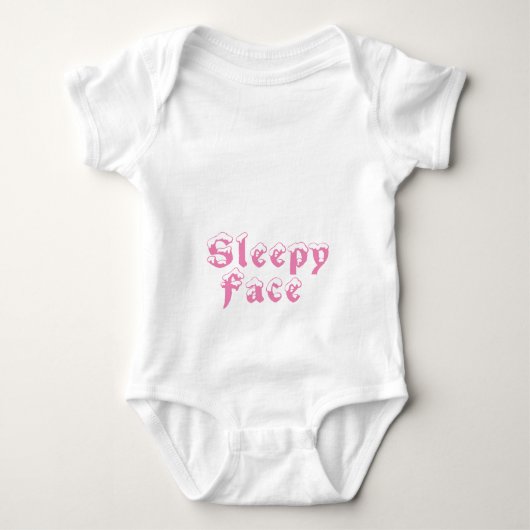 眠い顔: ベビーボディスーツ (正面)