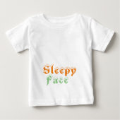 眠い顔: ベビーTシャツ (正面)