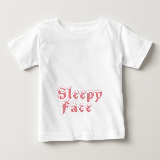 眠い顔: ベビーTシャツ (正面)