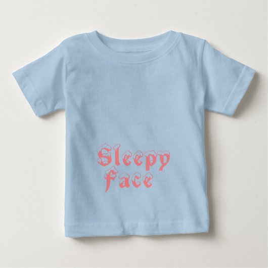 眠い顔: ベビーTシャツ (正面)