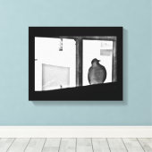 眠い鳩 キャンバスプリント (インサイチュ (ウッドフロア))