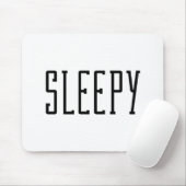 眠い。タイポグラフィ マウスパッド (マウス)