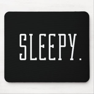 眠い。タイポグラフィ マウスパッド