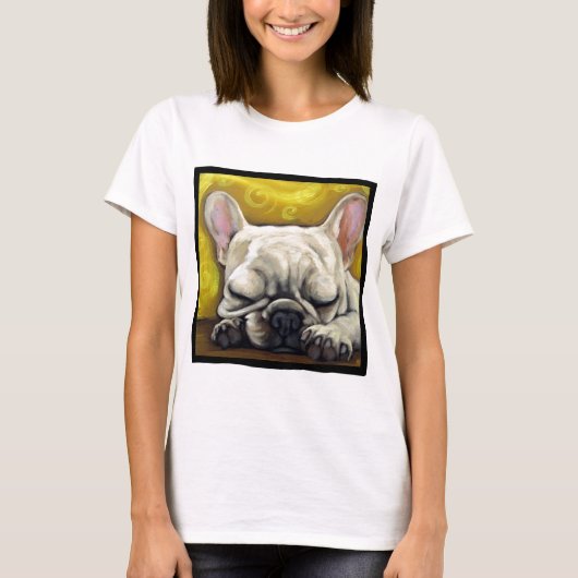 眠いFrenchie Tシャツ (正面)