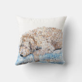 眠いLabradoodle クッション (裏面)