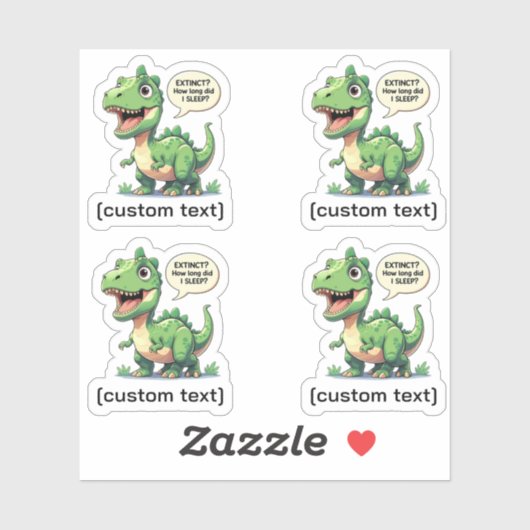 眠おもしろいい恐竜カスタムのビニール切りステッカー シール (シート)