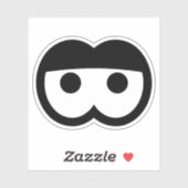 眠おもしろいい漫画の眼球ビニール シール (シート)