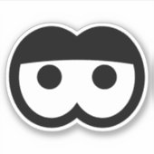 眠おもしろいい漫画の眼球ビニール シール (正面)