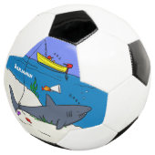 眠おもしろいるサメと魚釣り漫画 サッカーボール (3/4)