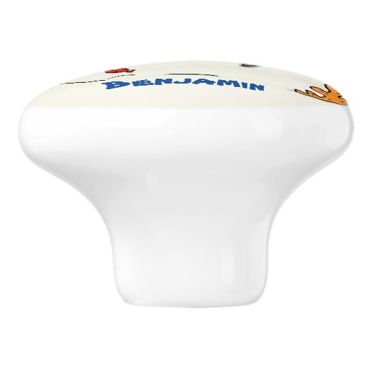 眠おもしろいるサメと魚釣り漫画 セラミックノブ (側面)