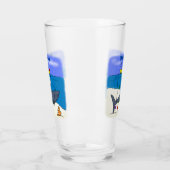 眠おもしろいるサメと魚釣り漫画 タンブラーグラス (左)