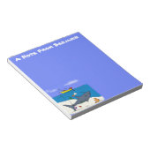 眠おもしろいるサメと魚釣り漫画 ノートパッド (アングル)