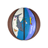 眠おもしろいるサメと魚釣り漫画 ミニバスケットボール (縦)