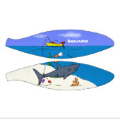 眠おもしろいるサメと魚釣り漫画 ミニバスケットボール (パネル)