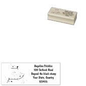 眠おもしろいるサメと魚釣り漫画 ラバースタンプ (押印)