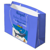 眠おもしろいるサメと魚釣り漫画 ラージペーパーバッグ (裏面アングル)