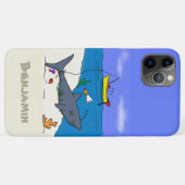 眠おもしろいるサメと魚釣り漫画 Case-Mate iPhoneケース (裏面(横))