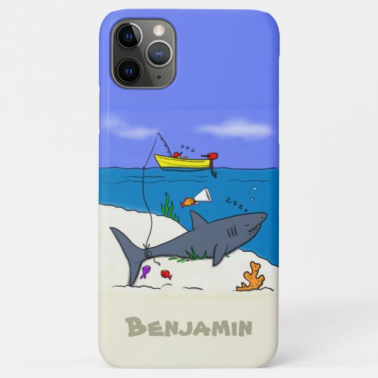 眠おもしろいるサメと魚釣り漫画 Case-Mate iPhoneケース (裏面)