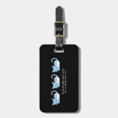 眠おもしろいる猫のプンとアート ラゲッジタグ (正面縦)