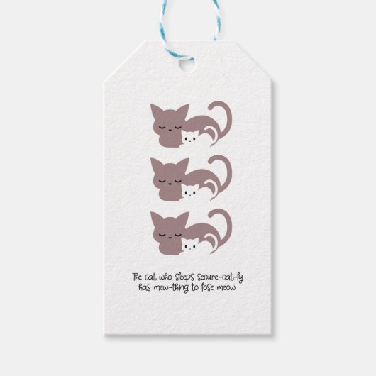 眠おもしろいる猫パンとアートI ギフトタグ (正面)