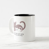 眠おもしろいる猫パンとアートI ツートーンマグカップ (正面左)