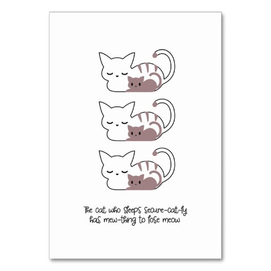 眠おもしろいる猫パンとアートII テーブルナンバー (正面)