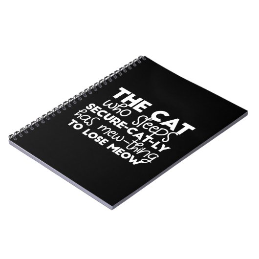 眠おもしろいる猫引用文 ノートブック (左側)