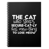 眠おもしろいる猫引用文 ノートブック (正面)