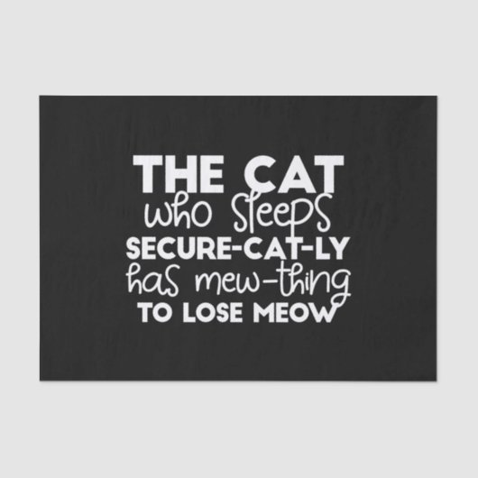 眠おもしろいる猫引用文 薄葉紙 (正面)