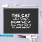 眠おもしろいる猫引用文 薄葉紙 (クラフト)