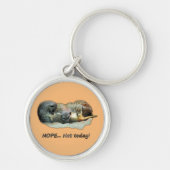 眠おもしろいる肉チャット キーホルダー (正面)