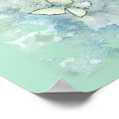 眠お洒落い花妖精のポスターアート ポスター (角)