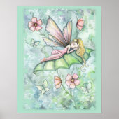 眠お洒落い花妖精のポスターアート ポスター (正面)