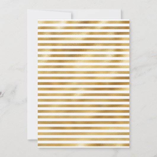 眠かわいらしいキツネ金ゴールドグリッターガール1st誕生日 招待状 (裏面)