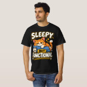 眠くても頑張る Tシャツ (正面フル)
