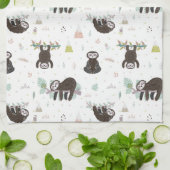 眠く甘い怠惰パターン キッチンタオル (折り畳み)