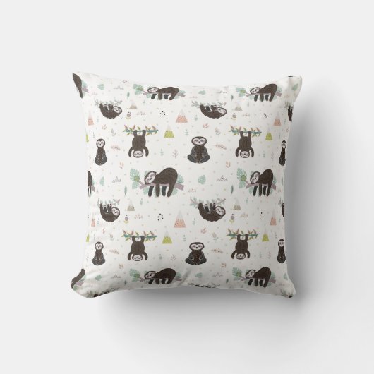 眠く甘い怠惰パターン クッション (正面)