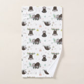 眠く甘い怠惰パターン バスタオルセット (ハンドタオル)