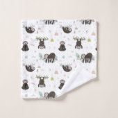 眠く甘い怠惰パターン バスタオルセット (ウォッシュタオル)