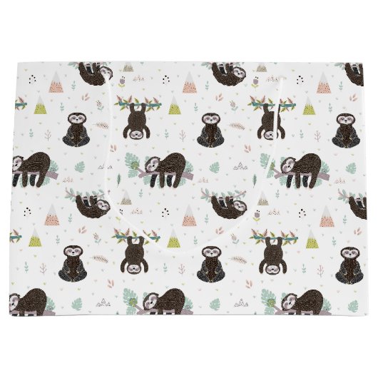 眠く甘い怠惰パターン ラージペーパーバッグ (正面)