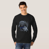 眠そうなひよこ 赤ちゃんカラス Tシャツ (正面フル)