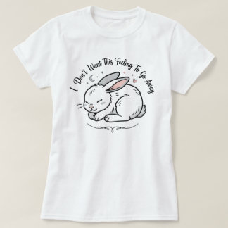 眠そうなウサギTシャツ | この気持ちかわいいうさぎ Tシャツ