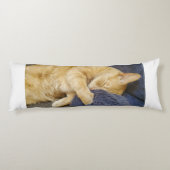 眠そうなオレンジの猫の抱き枕 ボディピロー (裏面)