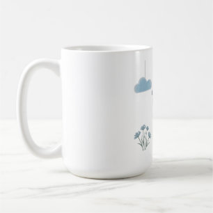 眠そうなクマと夢のような雲 コーヒーマグカップ