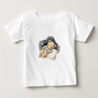 眠そうなクマ ベビーTシャツ