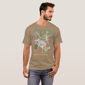 眠そうなクリスマスコアラとロリキット Tシャツ (正面フル)