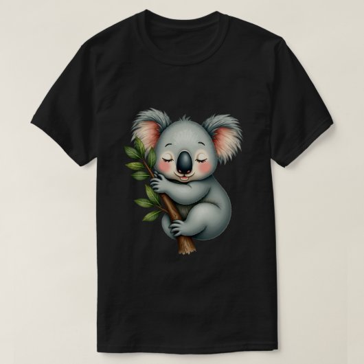 眠そうなコアラ Tシャツ (デザイン正面)