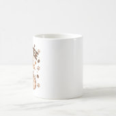眠そうなトラ猫のカフェイン依存症 コーヒーマグカップ (中央)