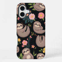 眠そうなナマケモノと花の夢