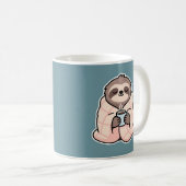 眠そうなナマケモノの面白い朝の飲み物 コーヒーマグカップ (正面右)